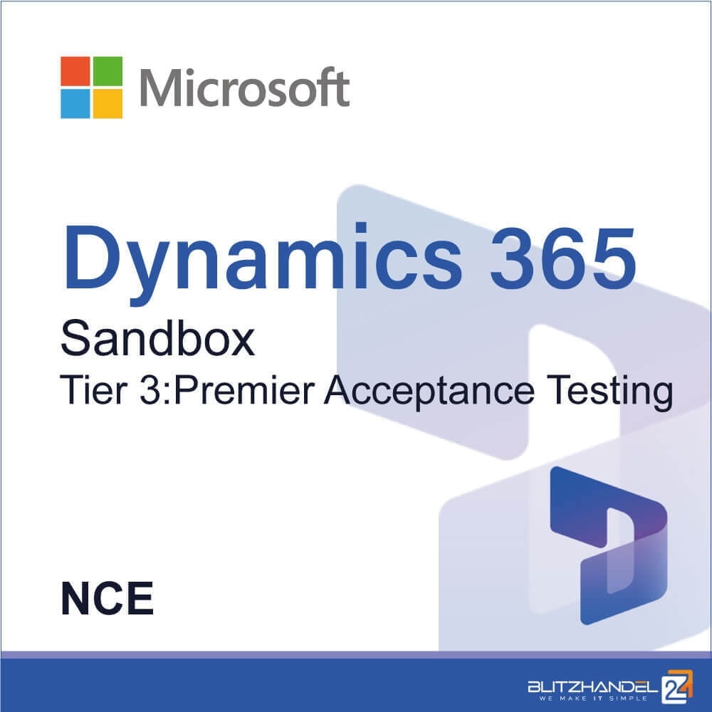 Dynamics 365 Operations - Sandbox Tier 3:Premier Acceptance Testing