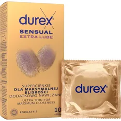 Durex Sensual Extra Lube Kondome 10 St.