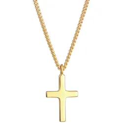 Elli PREMIUM Kreuz Klassisch Glaube Kommunion 375 Gelbgold 50 Damen 