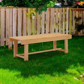 Outsunny Gartenbank 110 x 35 x 38 cm Natur