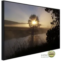 papermoon Infrarotheizung »EcoHeat - Fluss Sonnenaufgang«, Matt-Effekt - bunt