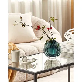 Beliani Blumenvase Glas grün KAPELI