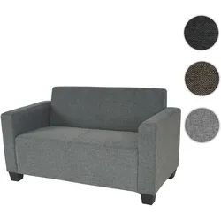 2er Sofa Couch Lyon Loungesofa Stoff/Textil ~ grau