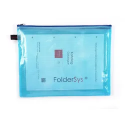 FolderSys Reißverschlussbeutel A4 blau
