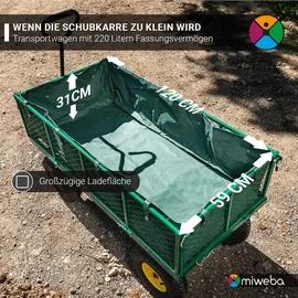 MIWEBA Bollerwagen MB-700 grün