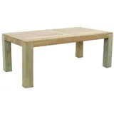 LINDER EXCLUSIV Teak Tisch rechteckig mit quadratischen Eckbeinen 220x100x75cm