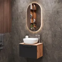 Planetmöbel Waschtischunterschrank Astra 60 cm gold eiche / anthrazit