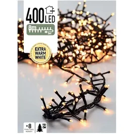 ECD Germany LED Cluster-Lichterkette 8 m Grün
