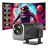 Salange HY320 Mini Beamer,4k Unterstützt Heimkino Projektor,Android 11.0 Video Projector,Unterstützt 1080P WiFi6 BT 5.2,Tragbarer Beamer Handy Outdoor,Auto Trapezkorrektur