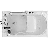DEKO VERTRIEB BAYERN Whirlpool-Badewanne Luxus Tür Senioren Seniorenbadewanne-Whirlpool Badewanne 122x71 cm