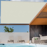 Sonnensegel Rechteckig 1 x 2.4 m Rechteckig Wasserdicht UV Schutz Sonnensegel Sonnenschutz Wasserabweisend Uv Schutz für Balkon Terrasse Garten, Elfenbein