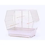 Vogelkäfig,Wellensittichkäfig,Exotenkäfig Vogelbauer Wellensittich Kanarien Voliere Vogelhaus Käfig Tweedy weiß Silber