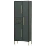 MÖBELPARTNER Garderobenschrank Kent, 701758 dunkelgrün 7 Fachböden 67,1 x 33,1 x 184,3 cm