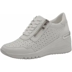 Sneaker MARCO TOZZI "Marco Tozzi Sneaker Leder/Synthetik", Damen, Gr. 39, weiß, Leder, Synthetik, casual, Schuhe