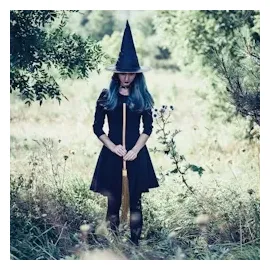 Relaxdays Hexenbesen 2er Set Erwachsene 97 cm