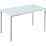 Fortuna Lai Esstisch Küchentisch großer Tisch, modernes Design, 120 cm x 60 cm x 75 cm, Weiß - Weiß