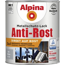 Alpina Anti-Rost Metallschutz-Lack 750 ml matt hellgrau