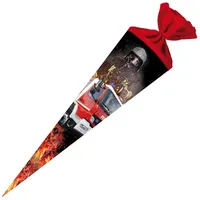 NESTLER Schultüte Feuerwehr Einsatz Zuckertüte Geschenk Schulanfang Tüte Schuleinführung (70cm)