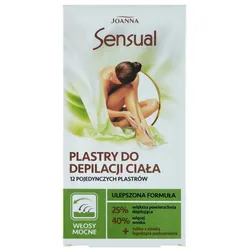 JOANNA Sensual Körper Haarentfernung Patches für starke Haare 12pcs + Reizung beruhigende Öl 10ml 0,01 l