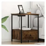 vidaXL Nachtschrank mit Speicher 42 x 41 x 56 cm Braun