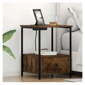 vidaXL Nachtschrank mit Speicher 42 x 41 x 56 cm Braun