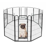 MaxxPet Welpenauslauf - Hunde Bank - Welpen Auslauf mit 12 Panelen - Stahl - 100 x 60 cm