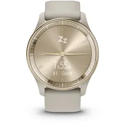 Fitnessuhr GARMIN "VIVOMOVE TREND", braun (pastellbraun, cremegold), Smartwatches