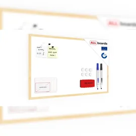 ALLboards Whiteboard mit Naturholzrahmen 80x50cm