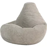 I.C.O.N. Icon Dalton Sitzsack Kinder, Beige, Flauschiger Cord Stoff, Sitzsack Cord mit Füllung, Bequemer Kinder Gaming Sessel, Kuschelsessel, Lese Sessel, Schlafzimmer, Kinderzimmer, Spielzimmer