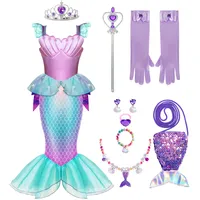 Spooktacular Creations Mädchen Meerjungfrau Kostüm, Kinder Meerjungfrau Prinzessin Dress Up mit Zubehör für Halloween-M