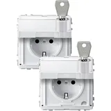 Merten Aquadesign SCHUKO-Steckdose, polarweiß MEG2318-7219