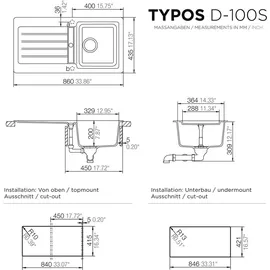 Schock Typos D-100S Einbau nero + Excenterbetätigung