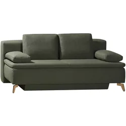 Schlafsofa Farina Stoff Grün