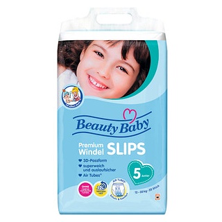 Beauty Baby Windeln Premium Größe Gr.5 (12-17 kg) für Babys und Kleinkinder (4-18 Monate), 20 St.