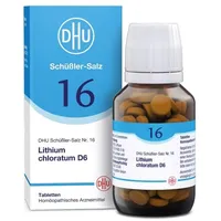 DHU Schüßler-Salz Nr. 16 Lithium chloratum D6 – Das Mineralsalz der inneren Reinigung – das Original – umweltfreundlich im Arzneiglas, 200 St. Tabletten
