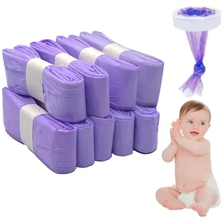 12 Stück Litter Locker Nachfüllkassette, 4.5M Geruchsdicht Windeleimer Nachfüllkassetten, Nachfüllbeutel kompatibel für Genie, Tommee Tippee, angelcare, Littycat Cat Litter Bucket. (lila(12Stück))