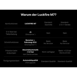 luckfire Kompressor Starthilfe Powerbank 12V