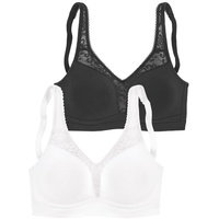 PETITE FLEUR Entlastungs-BH Damen weiß+schwarz Gr.95C