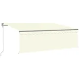 vidaXL Automatische Markise 450 x 300 cm creme inkl. Jalousie + LED Windsensor 3069452