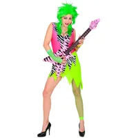 W WIDMANN MILANO Party Fashion - Kostüm 80er Jahre Outfit, Kleid, Rockstar, Faschingskostüme