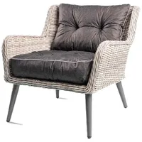 TexDeko Gartenpolster 80 x 80 x 12 cm schwarz 2-tlg.