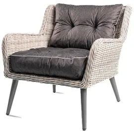 TexDeko Gartenpolster 80 x 80 x 12 cm schwarz 2-tlg.