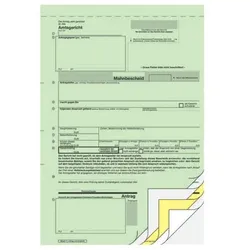 25 Stück Sigel Antrag für Mahnbescheid A4 hoch 2x2 Blatt 4004360915741 Sigel