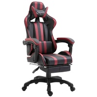 VidaXL Gaming Chair 56847 mit Fußstütze weinrot