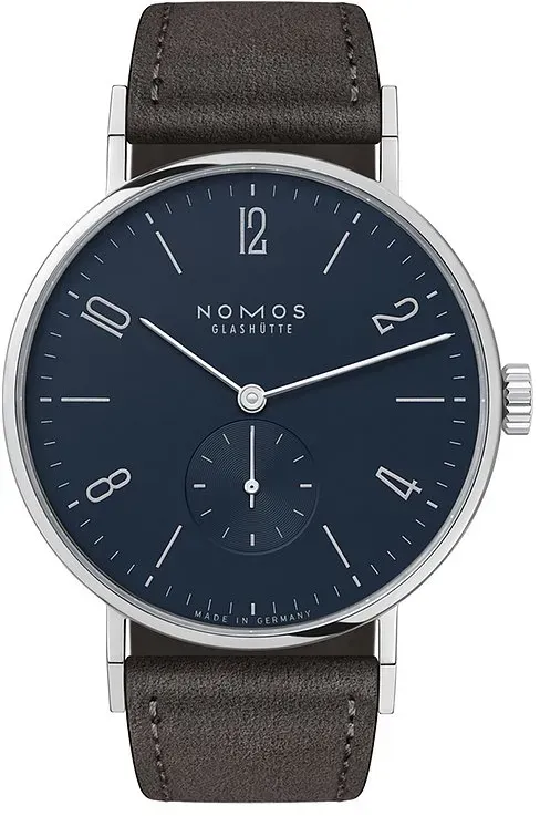 Nomos Glashütte Unisexuhr Tangente 38 nachtblau 167 - grau