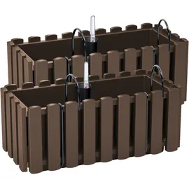 Prosperplast Balkon Blumenkasten 38 x 18 x 16,2 cm Braun