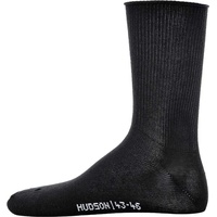 Hudson Herren Socken, Relax Soft, Strumpf, ohne Gummifäden, einfarbig Schwarz 47-50
