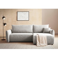 INOSIGN Ecksofa »MAVAS Schlafsofa mit Bettkasten, L-Form,«, ca.257/127cm (Liegefläche 212/145 cm), Cord, Chenille, Struktur, beige