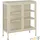 Tectake Baker Metallvitrine 80 x 37 x 90,5 cm Creme/Metall