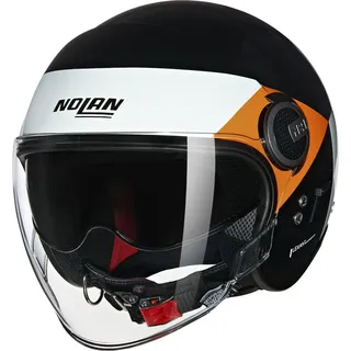 HELMET N21 VISOR 06 ONIRICO 345 M, Black/White/Orange, Black/White/Orange